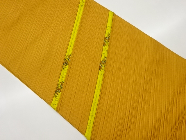 JAPANESE NAGOYA OBI / EMBROIDERY / CHIKUZEN HAKATA / ABSTRACT DIAGONAL STRIPE